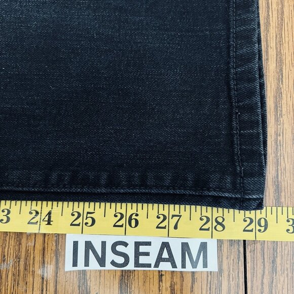 Levi's 505 Women's Denim Jeans Size 8 Black Mid Rise Straight Leg Stretch - Picture 10 of 11